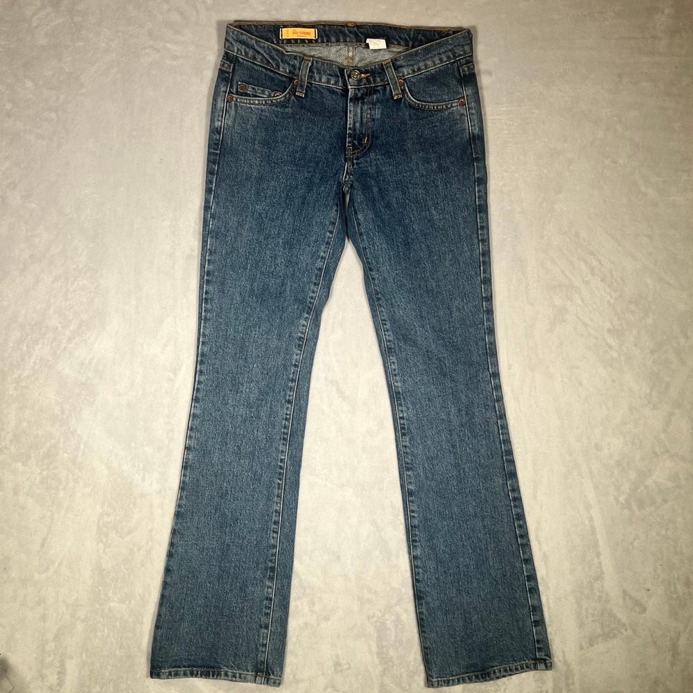Vtg Red Engine Jeans Womens 26 Low Rise Bootcut Medium Wash Denim Made in USA